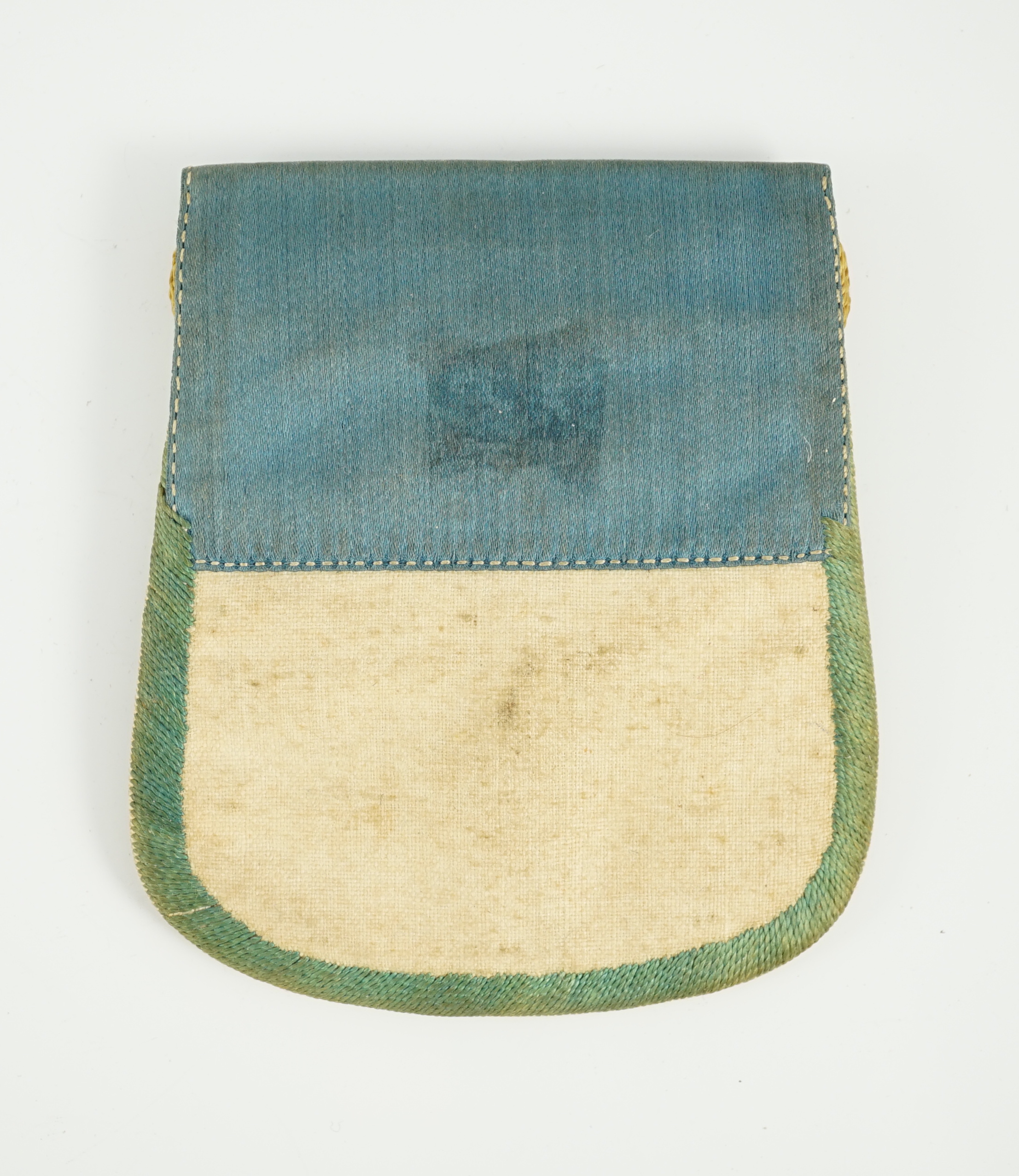 Two Chinese embroidered silk purses, 19th century